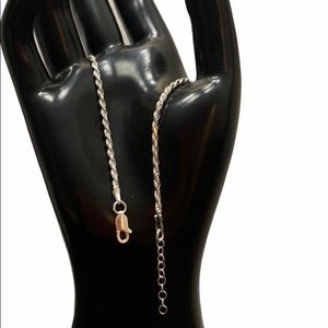 Sterling silver rope anklet